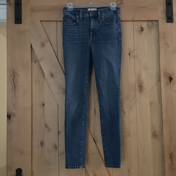 MADEWELL 9” Mid Rise Skinny Jeans Blue Size 26 - Picture 1 of 7